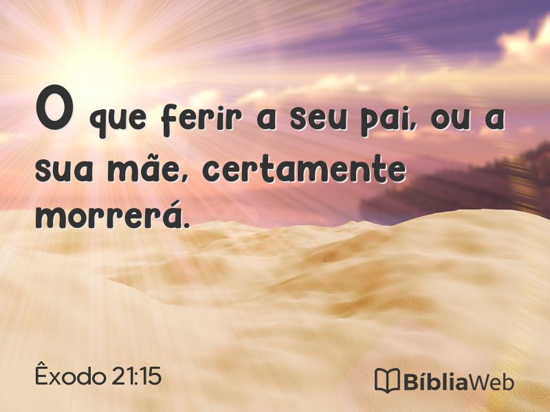Êxodo 21:15 em imagem para compartilhar