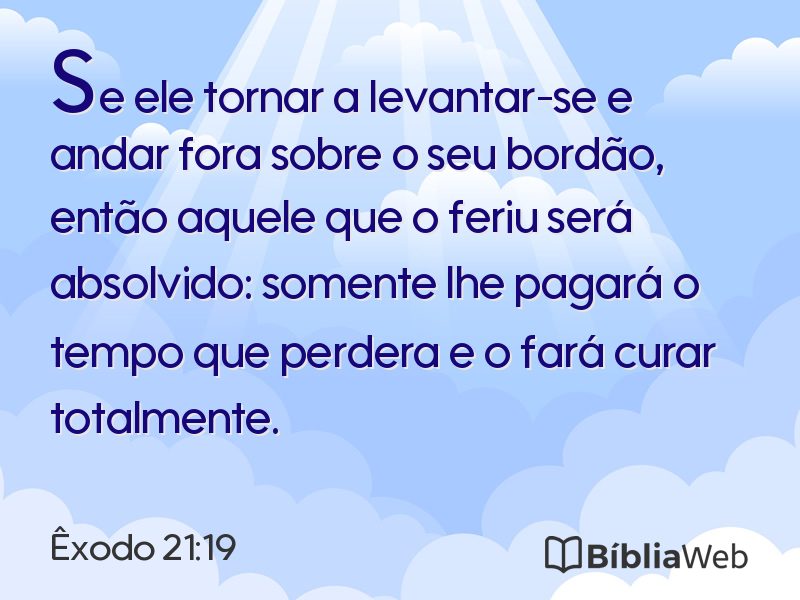 Êxodo 21:19 em imagem para compartilhar