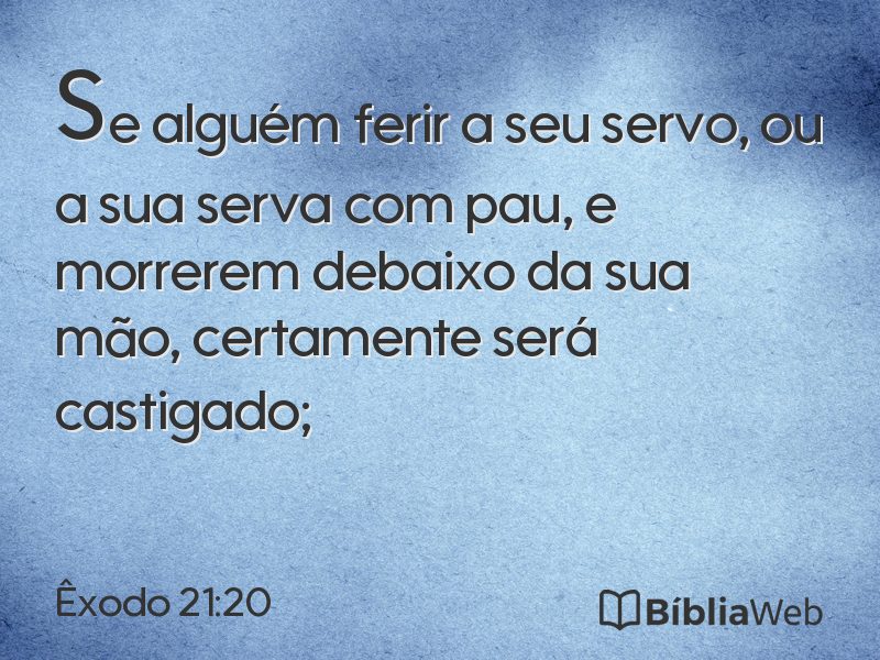 Êxodo 21:20 em imagem para compartilhar