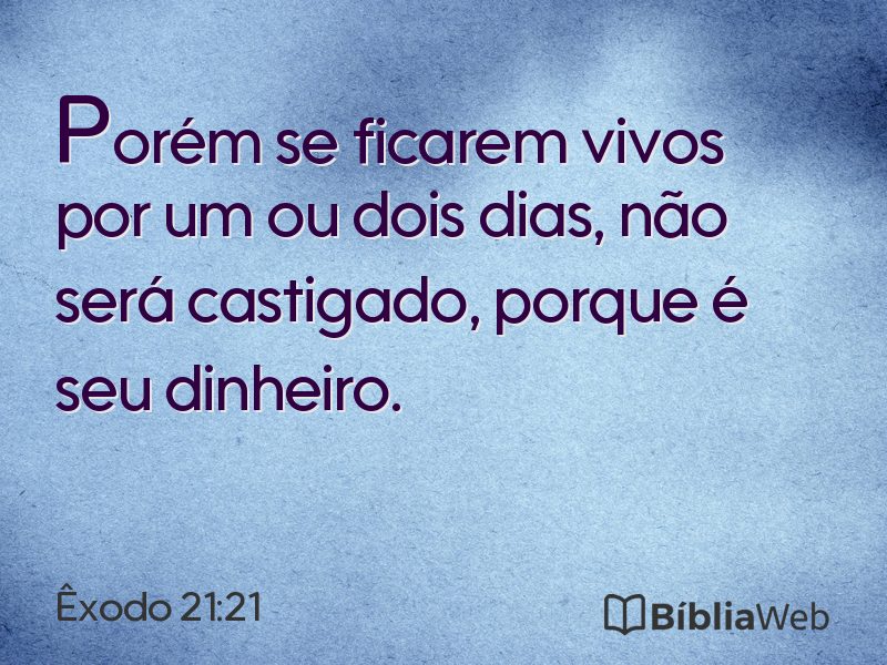 Êxodo 21:21 em imagem para compartilhar