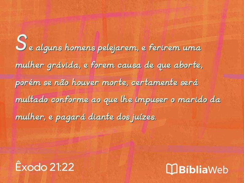 Êxodo 21:22 em imagem para compartilhar