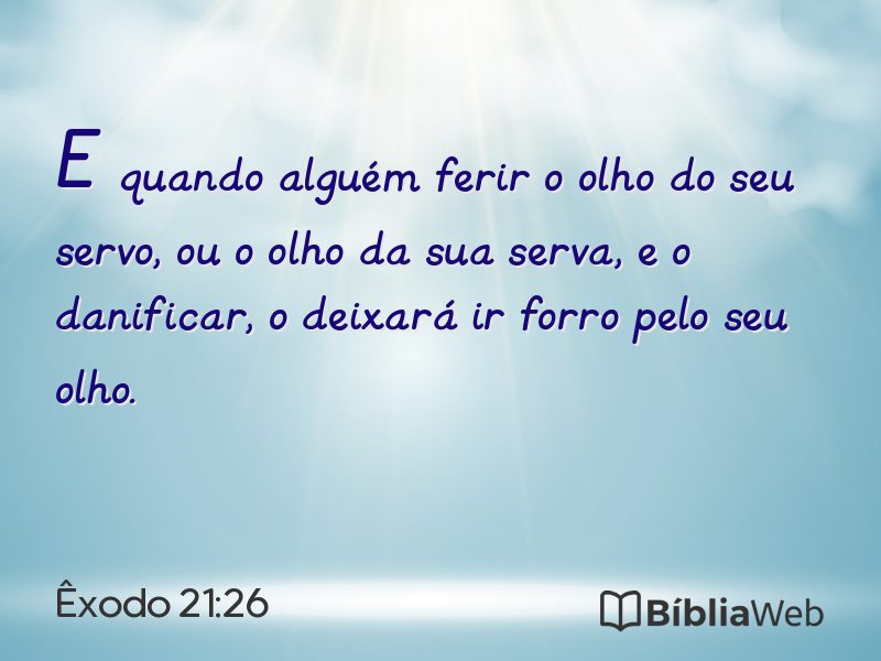 Êxodo 21:26 em imagem para compartilhar