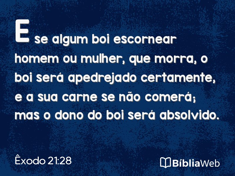 Êxodo 21:28 em imagem para compartilhar