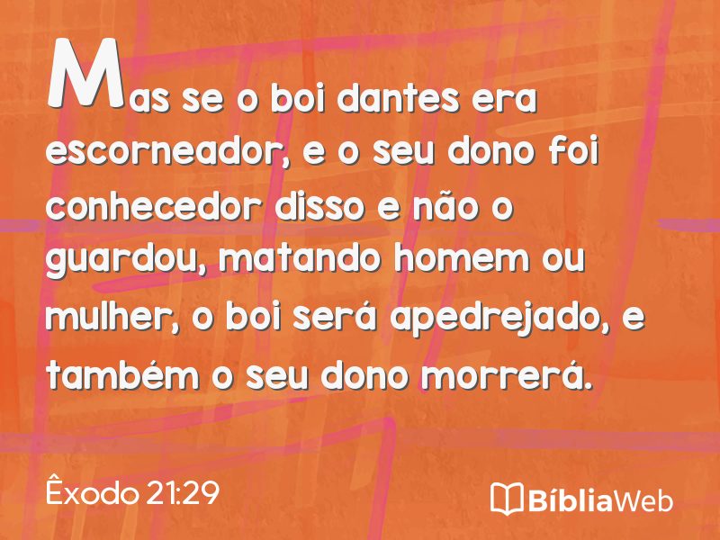 Êxodo 21:29 em imagem para compartilhar