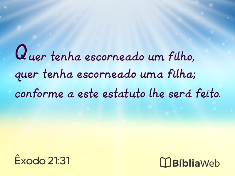 Êxodo 21:31 em imagem para compartilhar