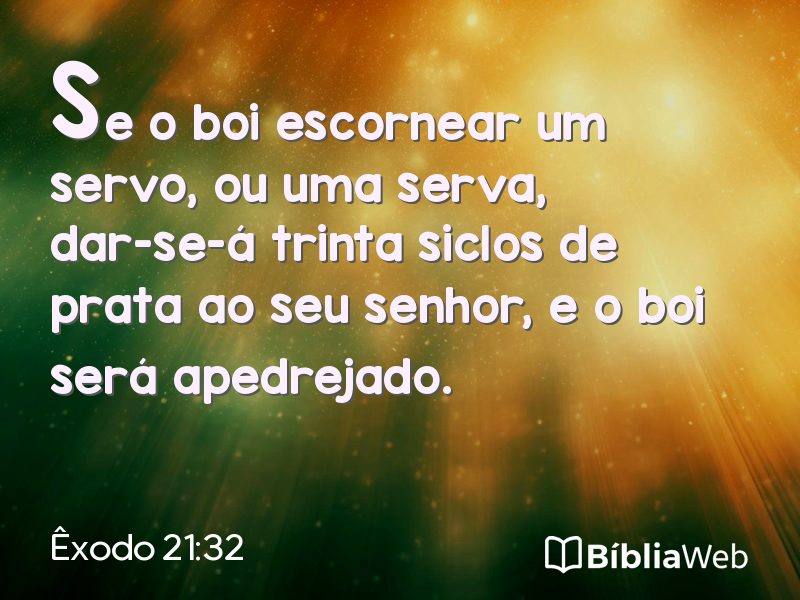 Êxodo 21:32 em imagem para compartilhar