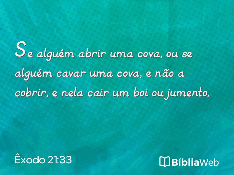 Êxodo 21:33 em imagem para compartilhar