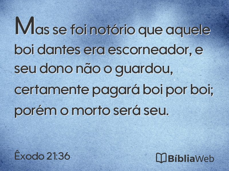Êxodo 21:36 em imagem para compartilhar