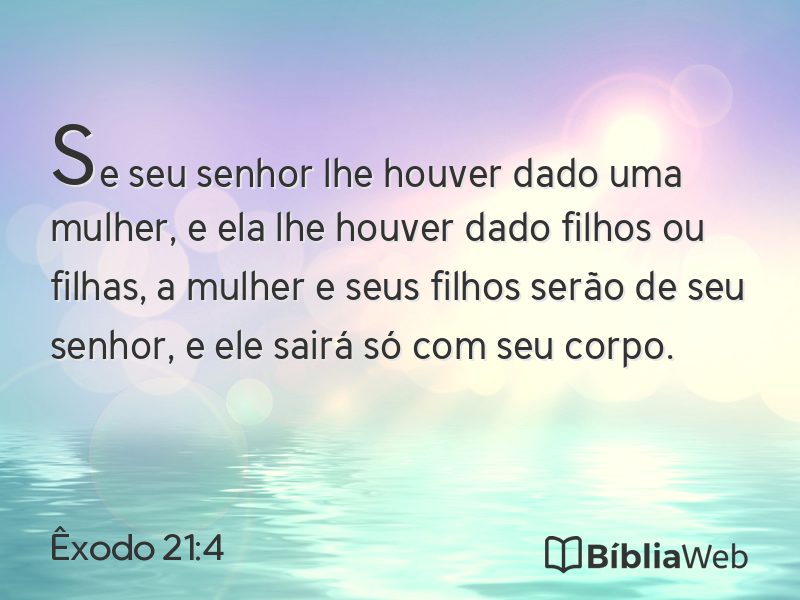 Êxodo 21:4 em imagem para compartilhar