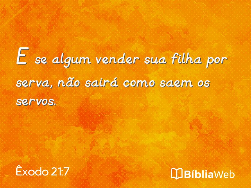 Êxodo 21:7 em imagem para compartilhar