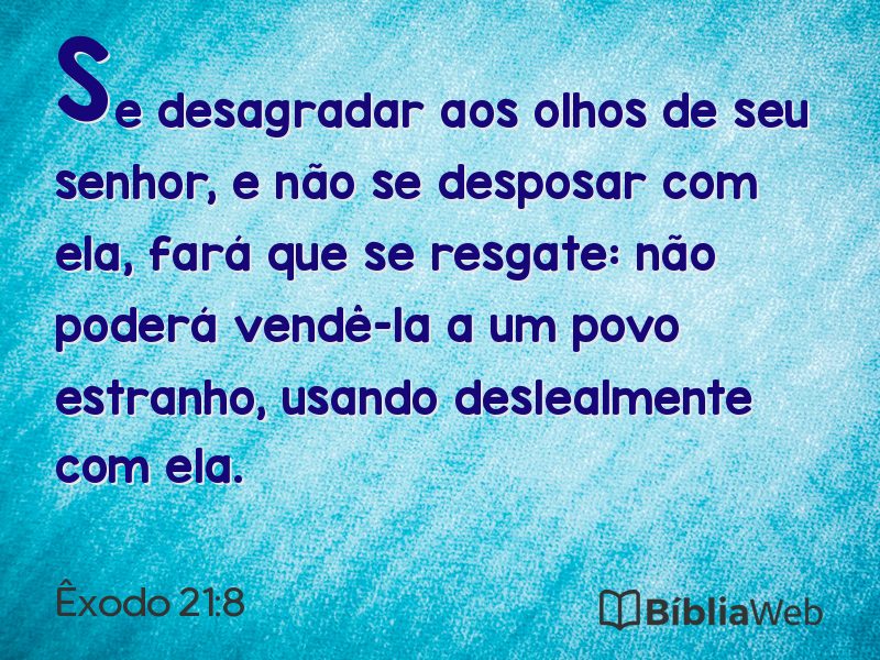 Êxodo 21:8 em imagem para compartilhar