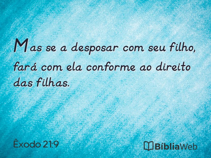 Êxodo 21:9 em imagem para compartilhar