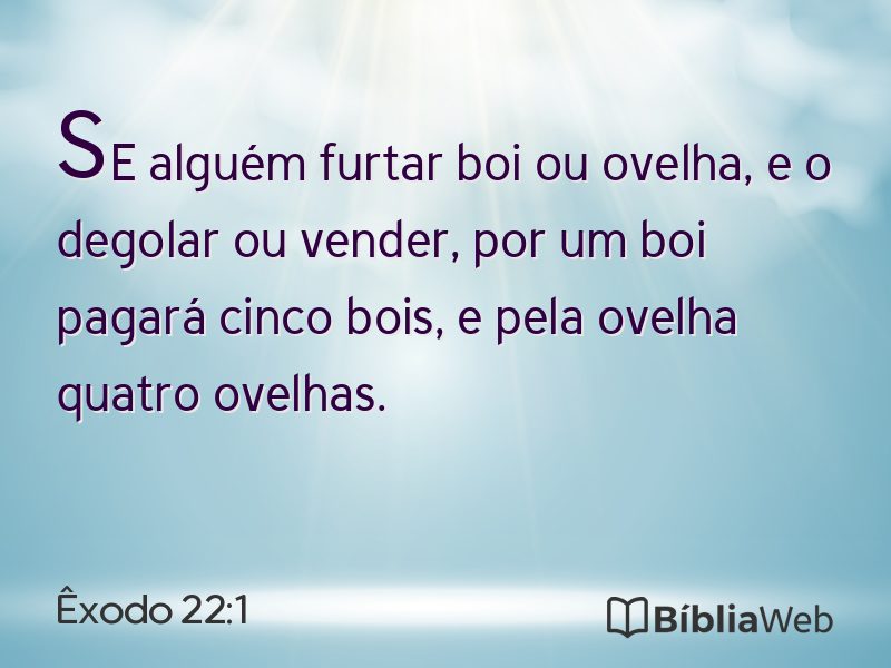 Êxodo 22:1 em imagem para compartilhar