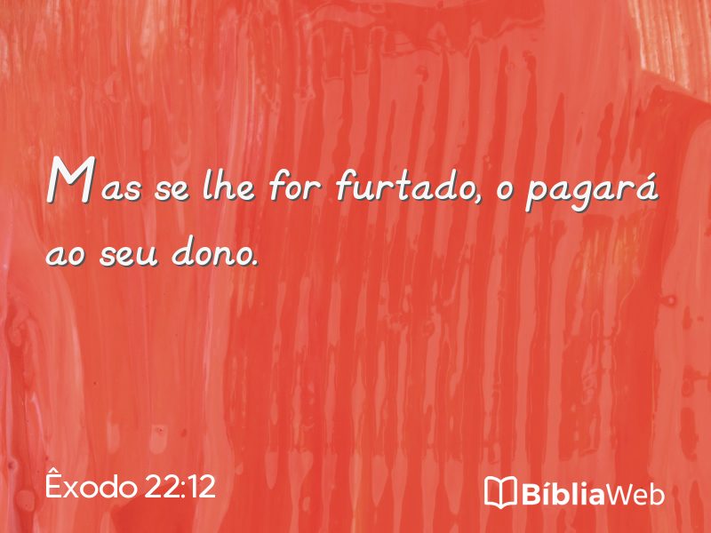 Êxodo 22:12 em imagem para compartilhar