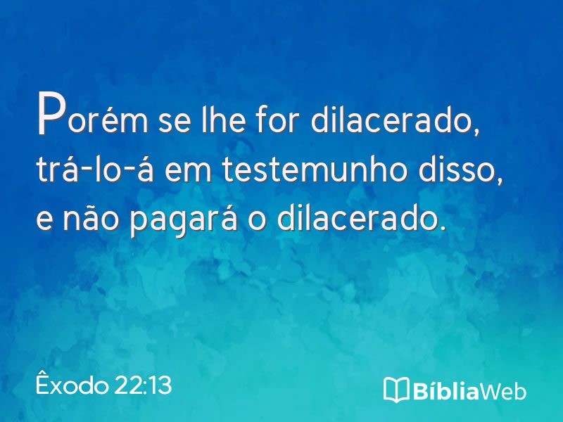 Êxodo 22:13 em imagem para compartilhar