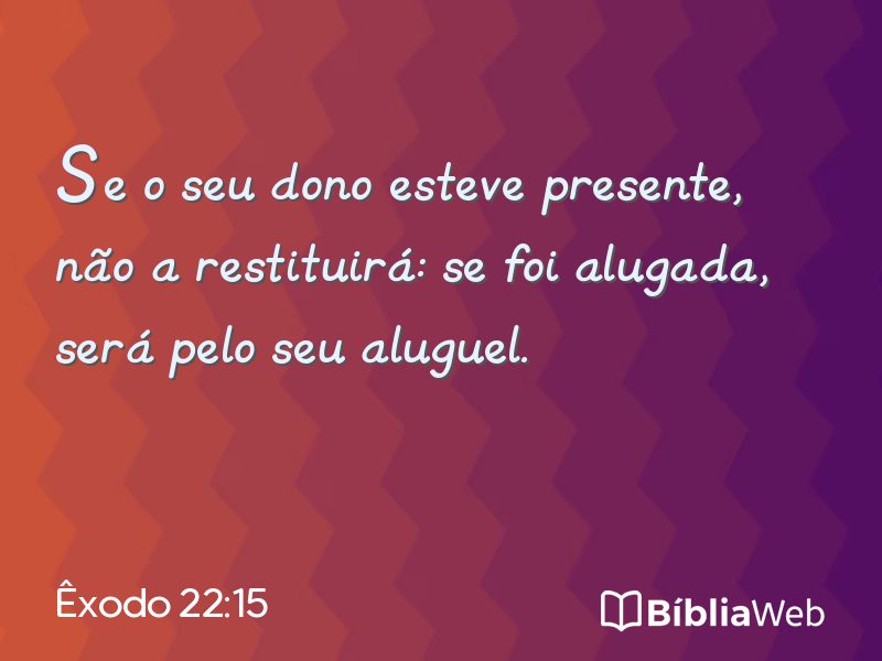 Êxodo 22:15 em imagem para compartilhar