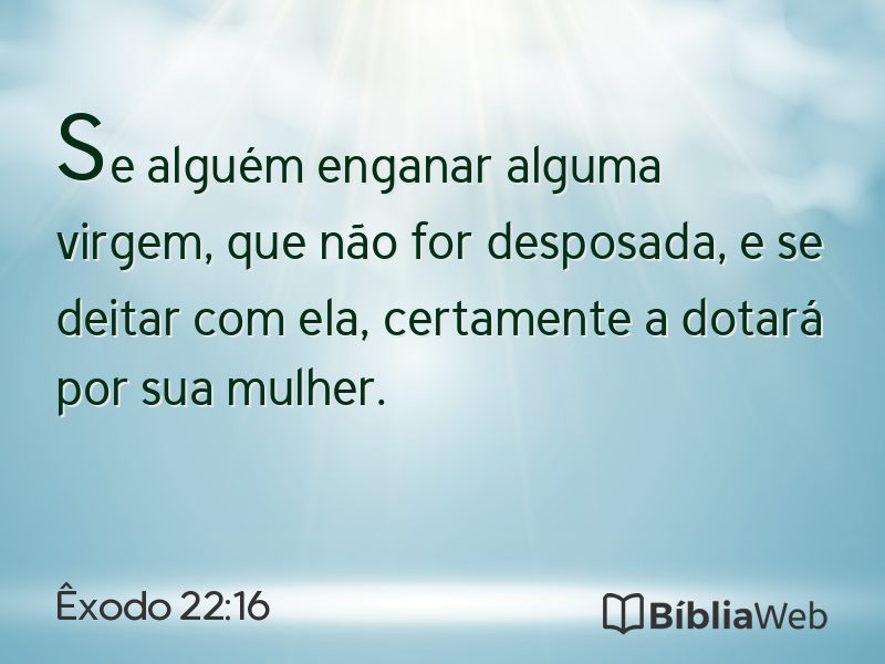Êxodo 22:16 em imagem para compartilhar