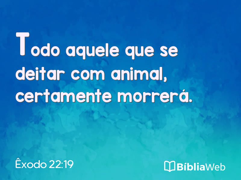 Êxodo 22:19 em imagem para compartilhar
