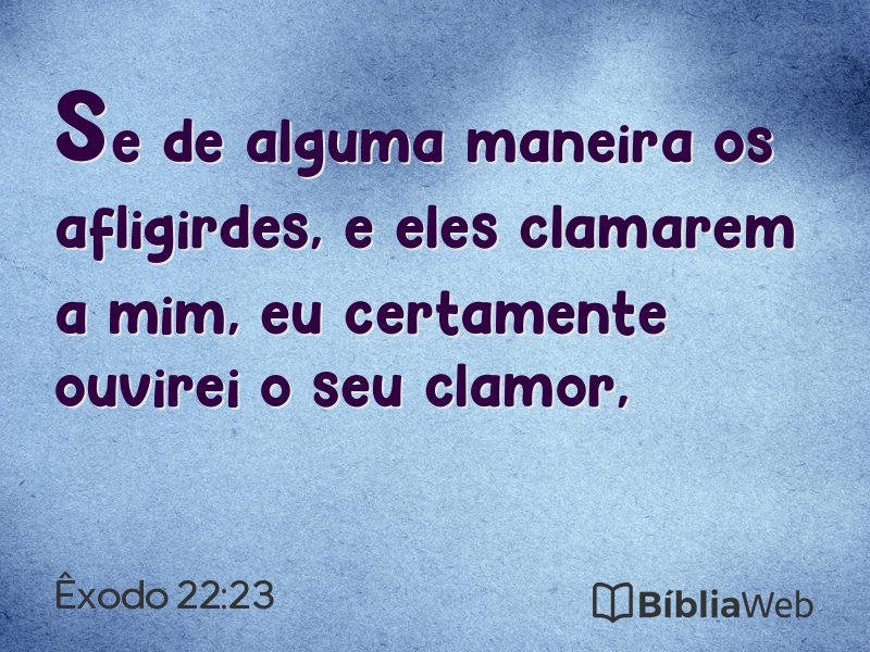 Êxodo 22:23 em imagem para compartilhar