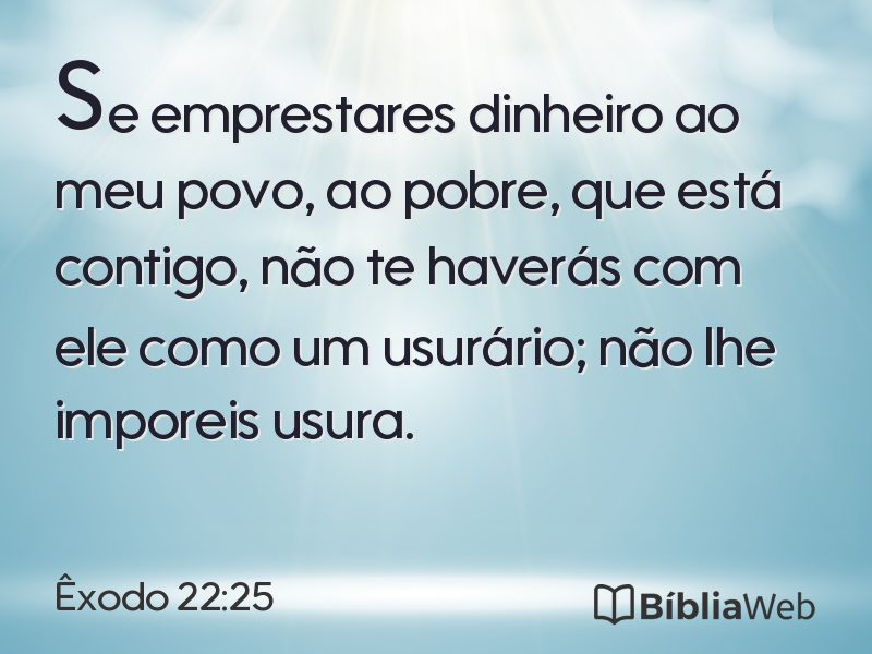 Êxodo 22:25 em imagem para compartilhar