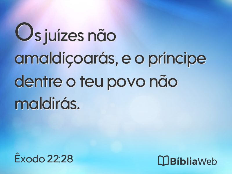 Êxodo 22:28 em imagem para compartilhar