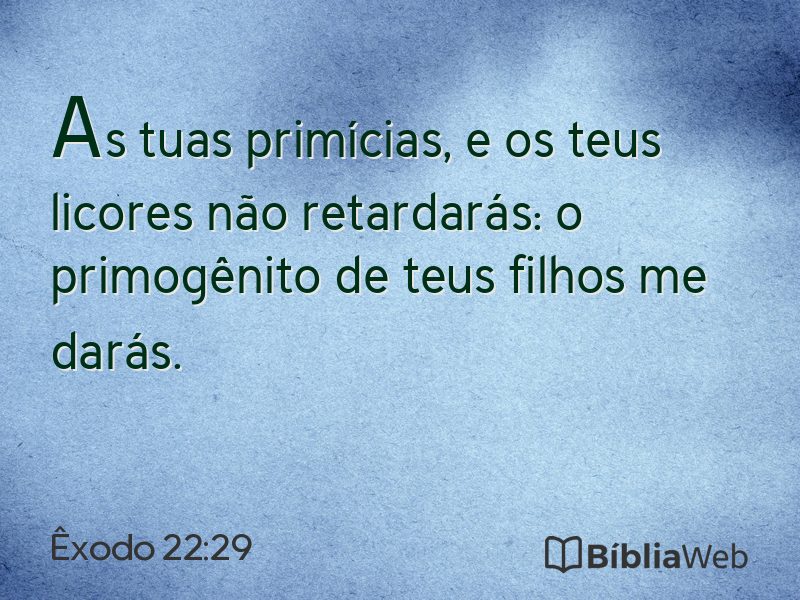 Êxodo 22:29 em imagem para compartilhar