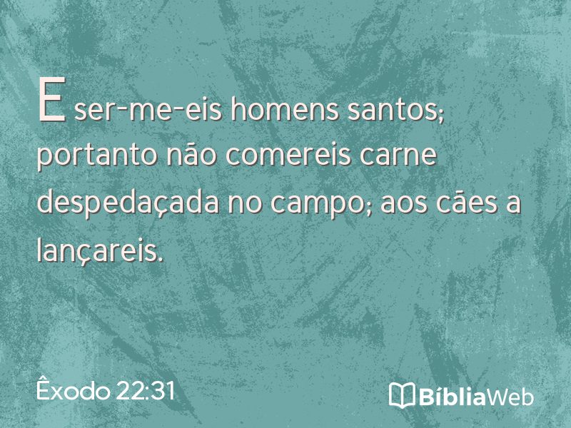 Êxodo 22:31 em imagem para compartilhar