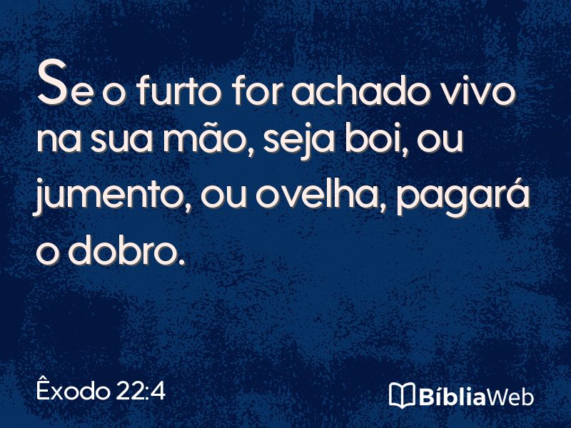 Êxodo 22:4 em imagem para compartilhar