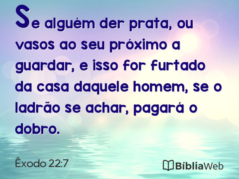 Êxodo 22:7 em imagem para compartilhar