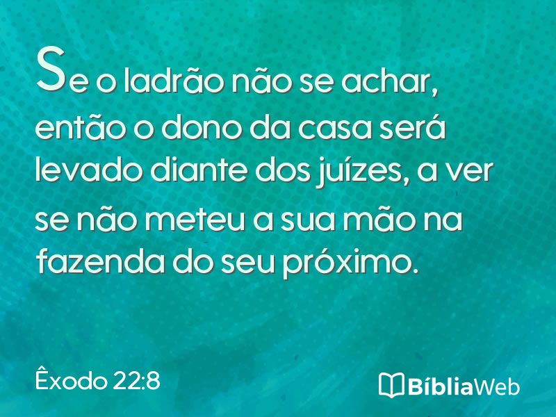 Êxodo 22:8 em imagem para compartilhar