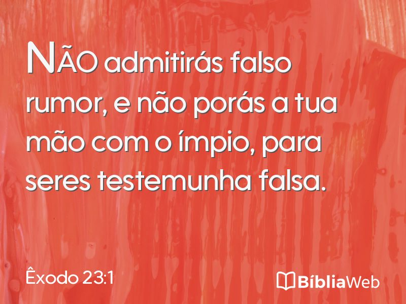 Êxodo 23:1 em imagem para compartilhar