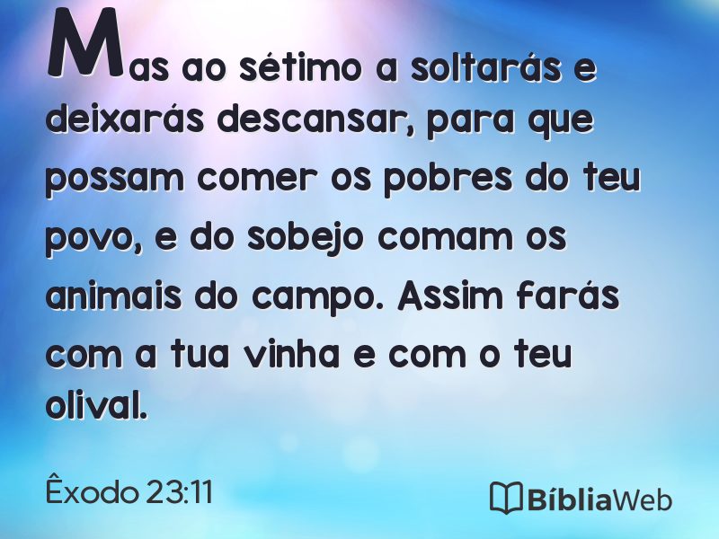Êxodo 23:11 em imagem para compartilhar