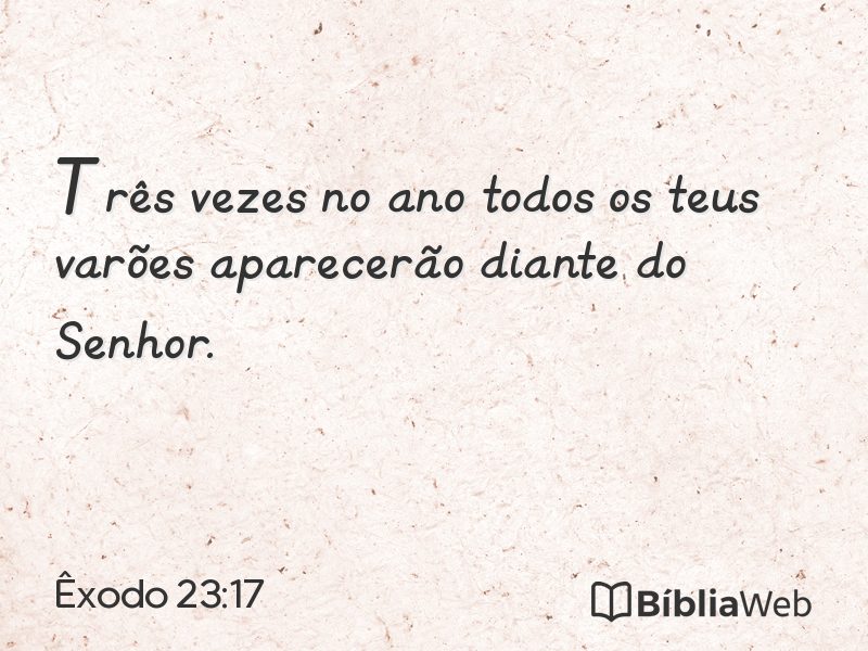 Êxodo 23:17 em imagem para compartilhar