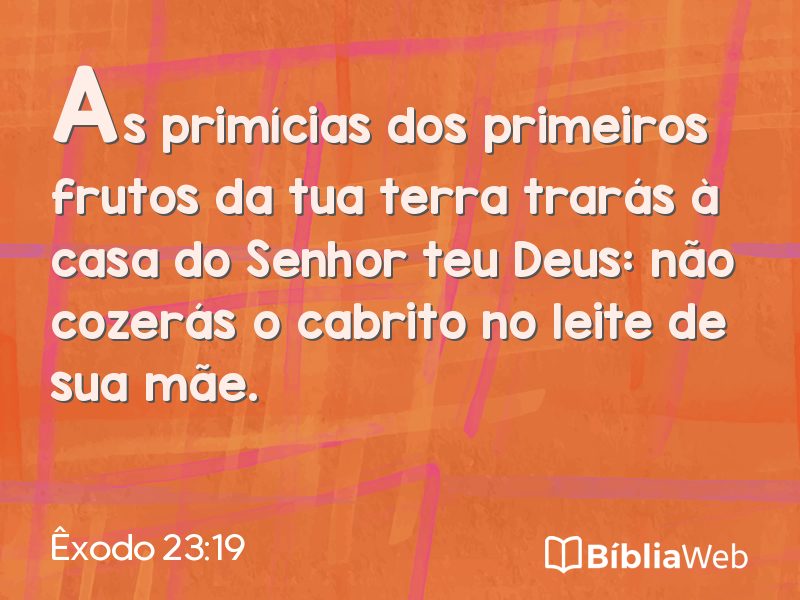 Êxodo 23:19 em imagem para compartilhar