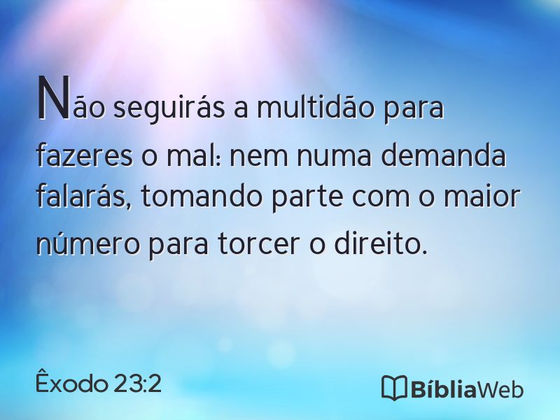 Êxodo 23:2 em imagem para compartilhar