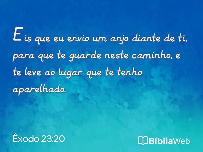 Êxodo 23:20 em imagem para compartilhar