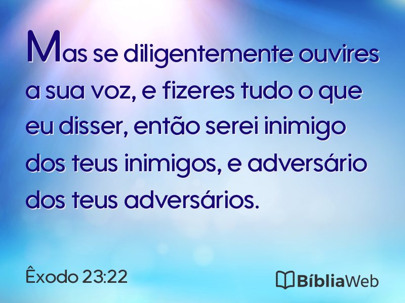 Êxodo 23:22 em imagem para compartilhar