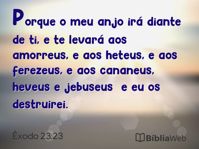 Êxodo 23:23 em imagem para compartilhar