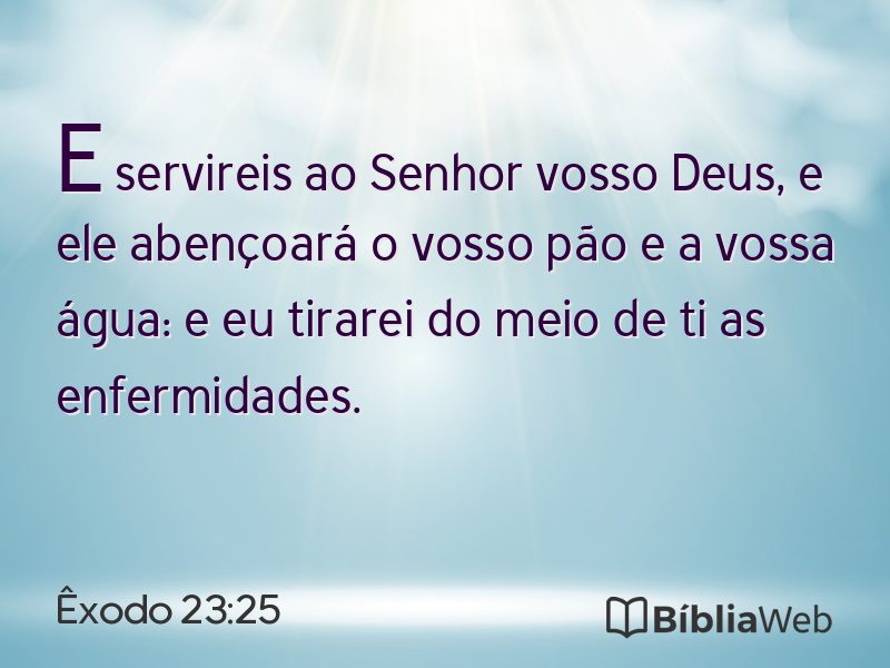 Êxodo 23:25 em imagem para compartilhar