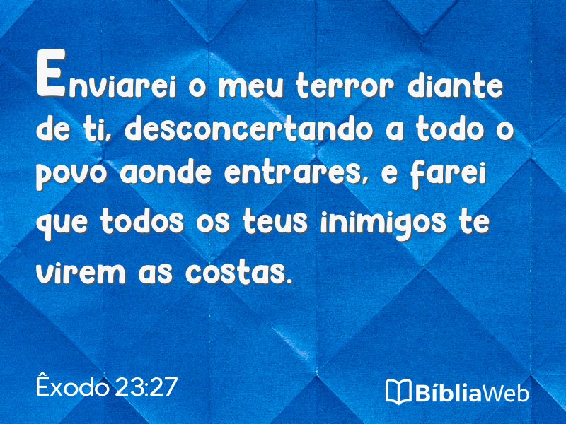 Êxodo 23:27 em imagem para compartilhar