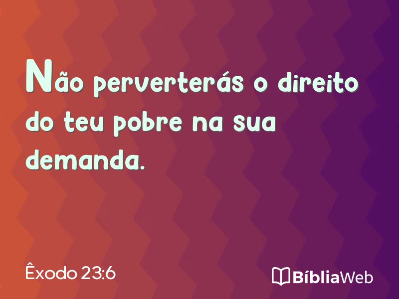 Êxodo 23:6 em imagem para compartilhar