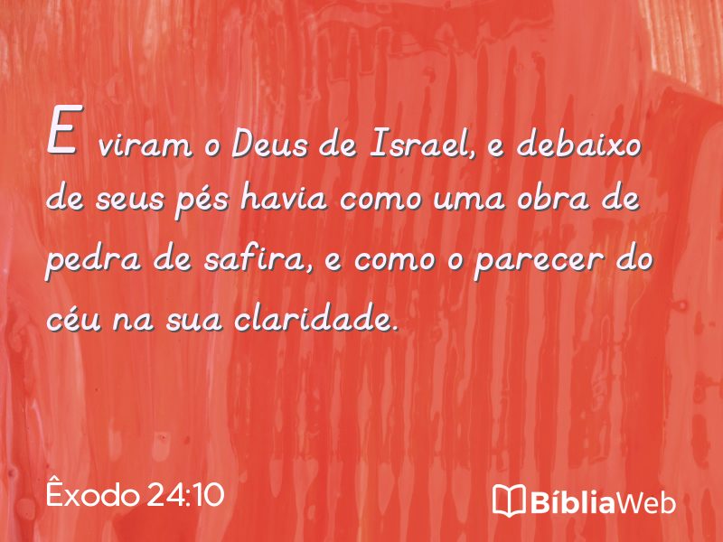 Êxodo 24:10 em imagem para compartilhar