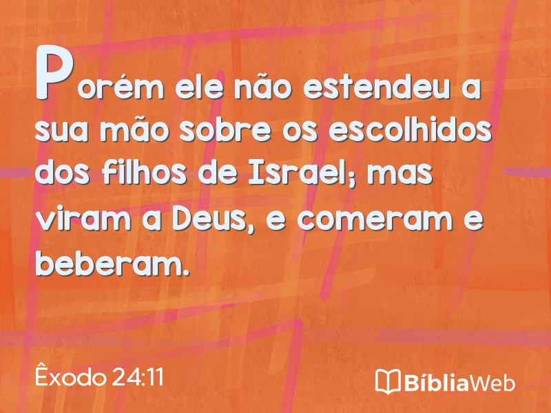 Êxodo 24:11 em imagem para compartilhar