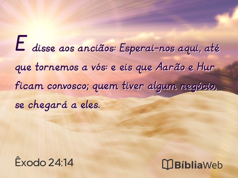 Êxodo 24:14 em imagem para compartilhar