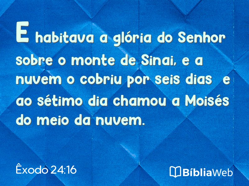 Êxodo 24:16 em imagem para compartilhar