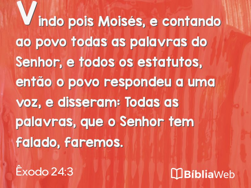 Êxodo 24:3 em imagem para compartilhar