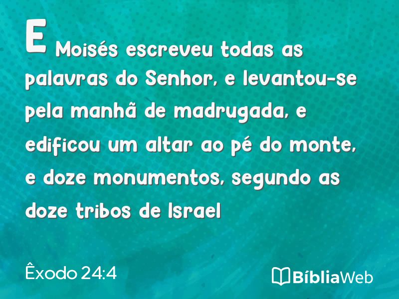 Êxodo 24:4 em imagem para compartilhar