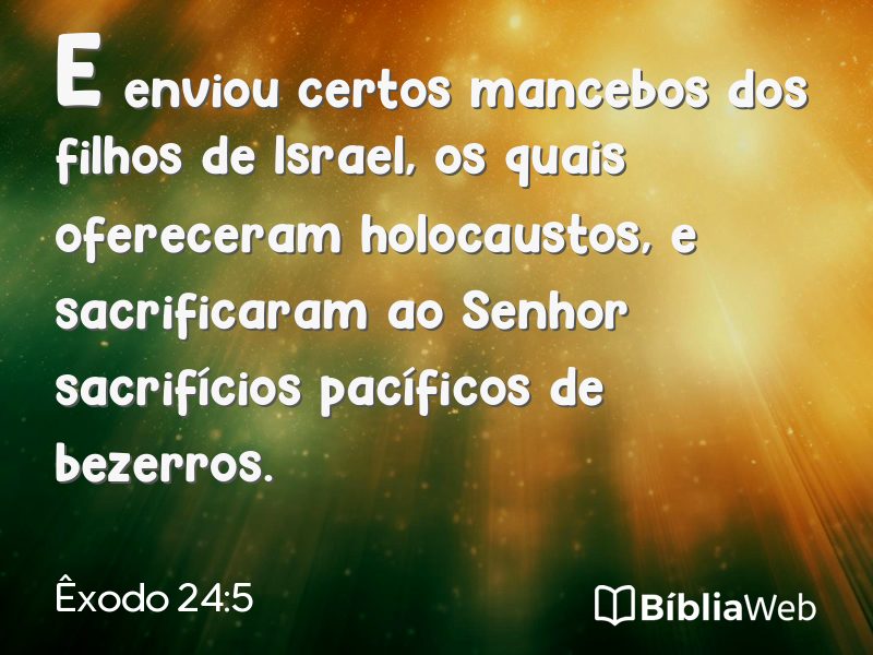 Êxodo 24:5 em imagem para compartilhar
