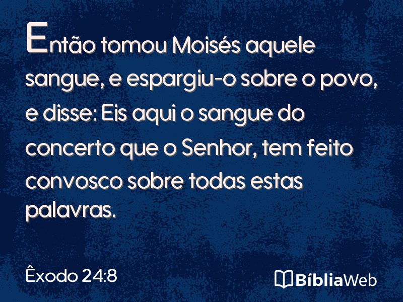 Êxodo 24:8 em imagem para compartilhar