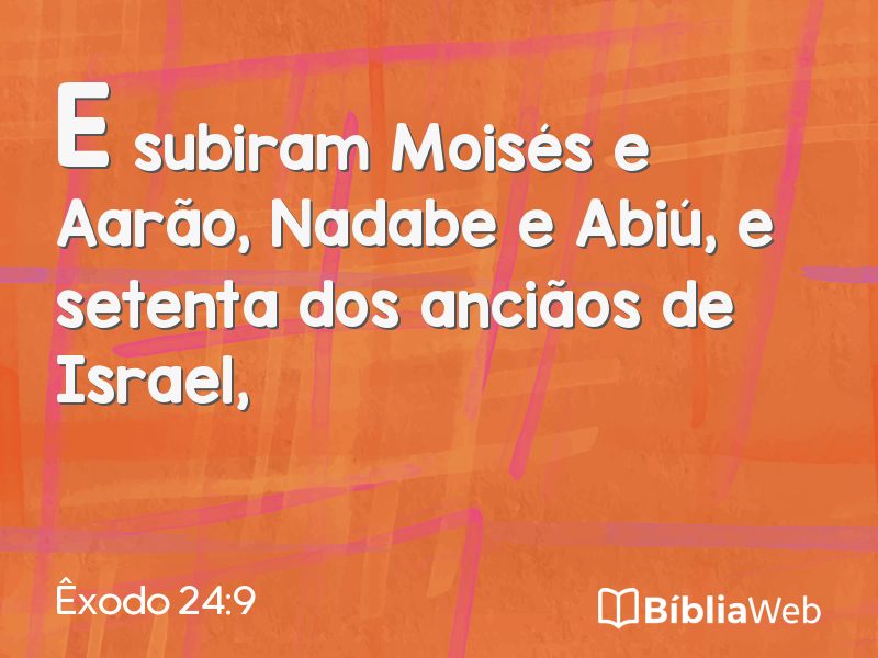Êxodo 24:9 em imagem para compartilhar